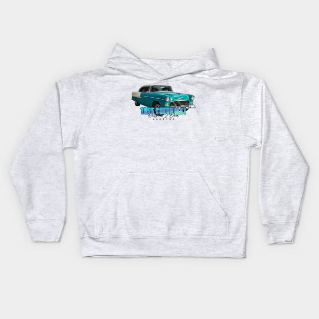 1955 Chevrolet Bel Air 2 Door Hardtop Kids Hoodie by Gestalt Imagery